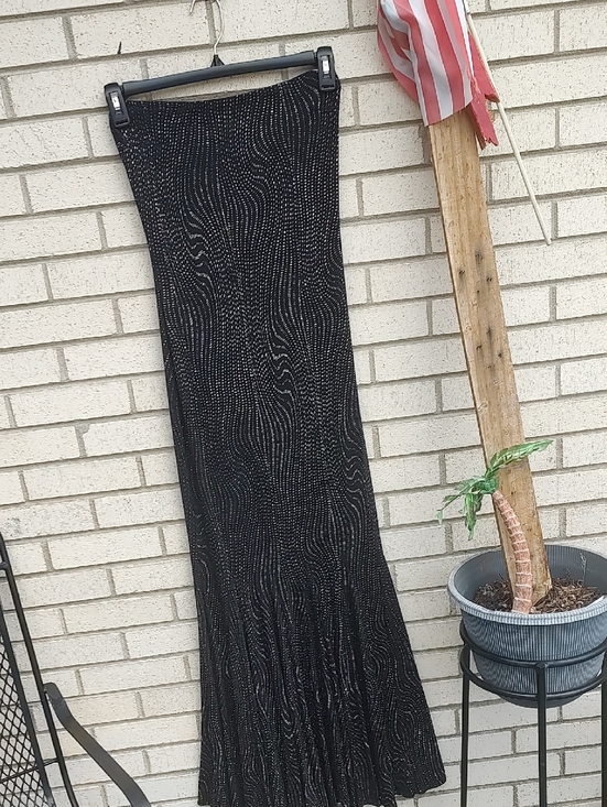 Jessica McClintock Dresses & Skirts - Black/With Silver Beaded- Elegant Evening Gown